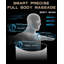 Fauteuil de massage 3D noir en similicuir noir complet avec contrôle de la voix et repose-pieds