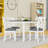 5-Piece Dining Table Set with Compact Table and 4 Upholstered Chairs for Small Spaces