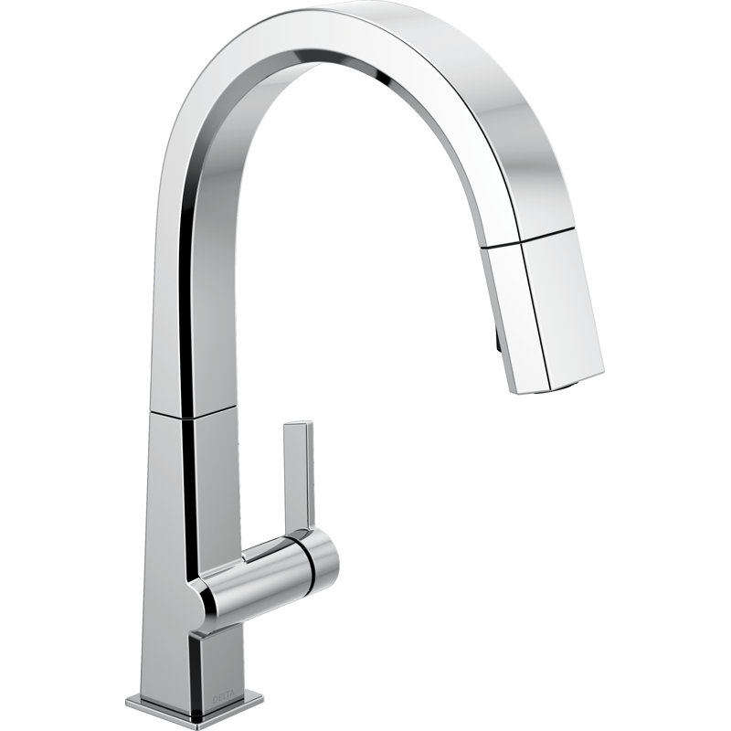 Pivotal Pull Down Sprayer Kitchen Sink Faucet, Single Handle Kitchen Faucet, Chrome