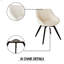 Ensemble de table de salle à manger en bois de polyuréthane de 63 po de style crème médiévale et de chaise en polyuréthane vert 63 po, pieds en métal noir, convient à la cuisine et à la maison-1036113920-1036113935