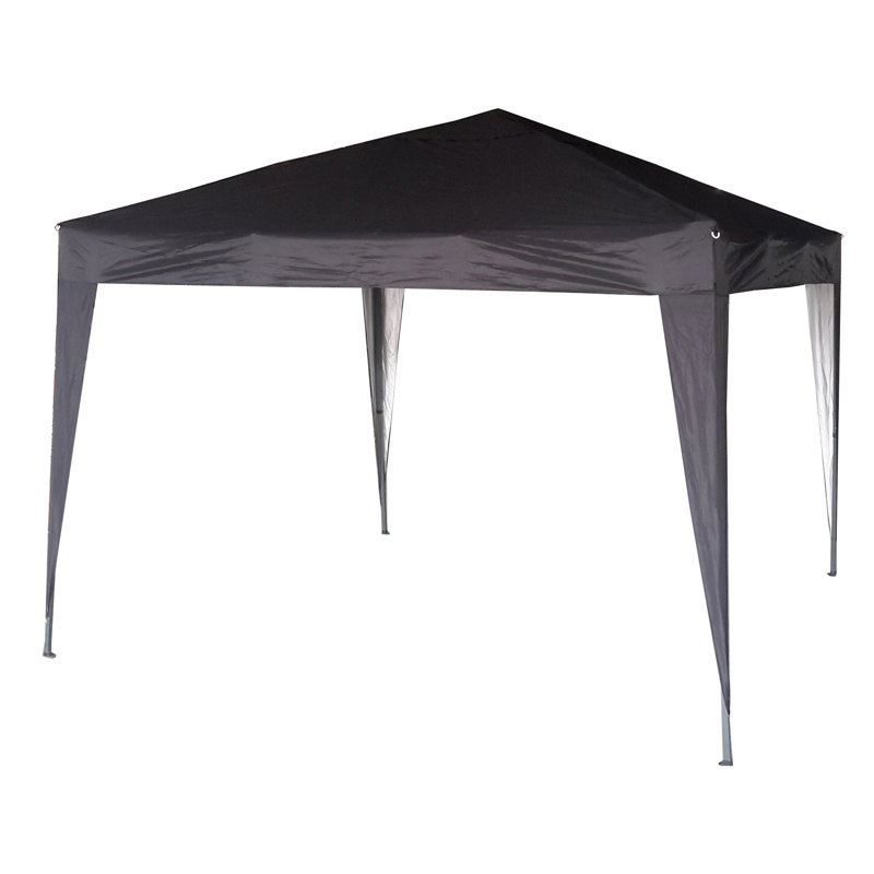 Janvey 3m x 3m Steel Pop-Up Gazebo, Black