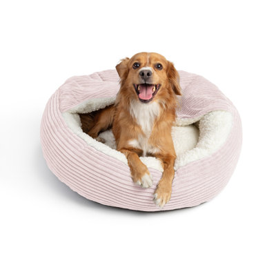 Round Blanket Bed With Corduroy Hoodie