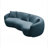 Yazgur 93.6" Curved Modern Upholstered Sofa-2107265156