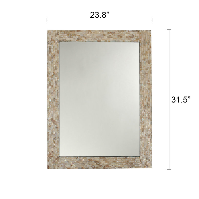 Stock Island Seashells Flat Wall Mirror