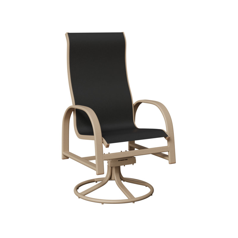 Chaise berçante berçante berçante Berlin, Noir, Aluminium moucheté Sahara