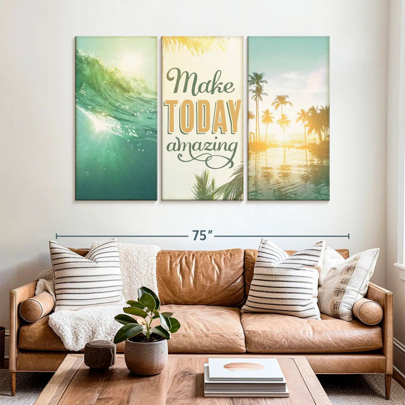 «Tergel Make Today Amazing Beach», typographie, H 42 po x l 65 po