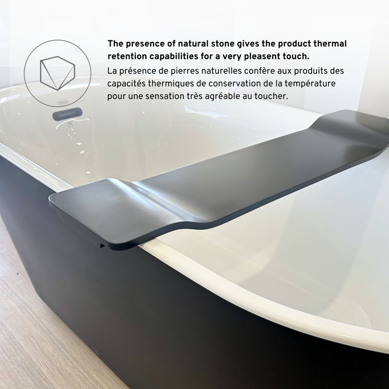 Serviteur de bain autoportant Mistral, Noir mat