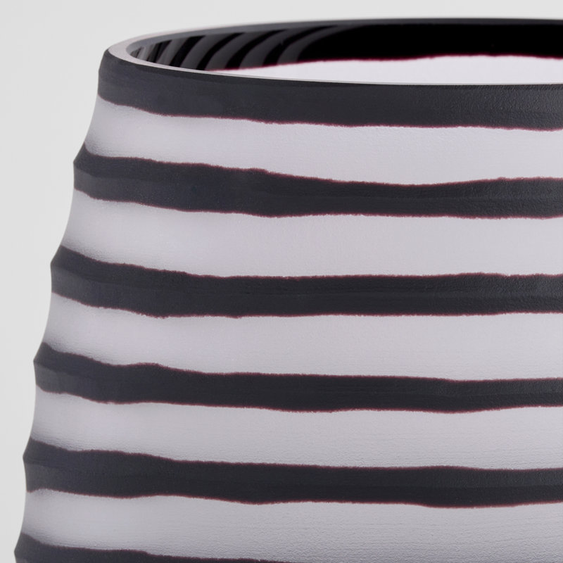 Midnight Road Handmade Glass Table Vase, 11.75" H x 8.5" W x 8.5" D