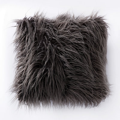 Faux Fur Reversible Throw Pillow