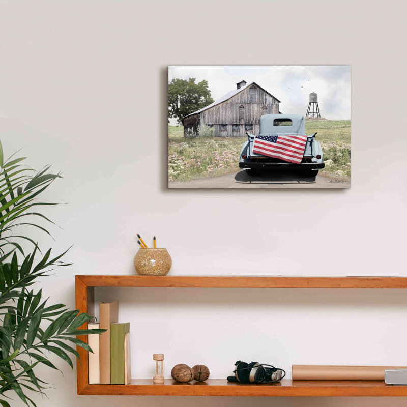 «American Tailgating» par Lori Deiter, art mural sur toile, H 12 po x l 18 po x P 0,75 po