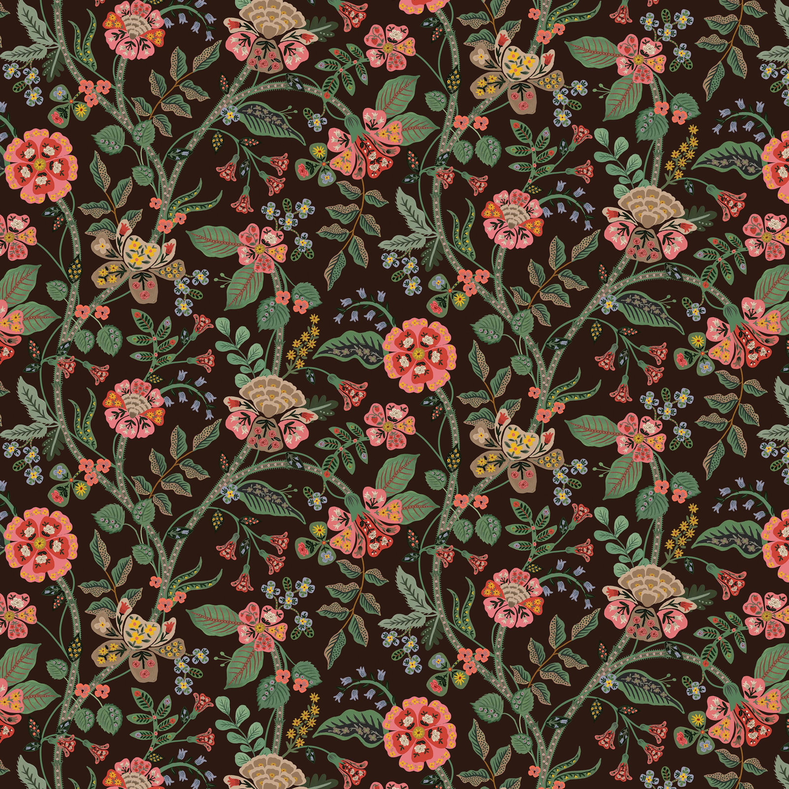 Rifle Paper Co. x Cloth & Company Elly Headboard, King, Brown