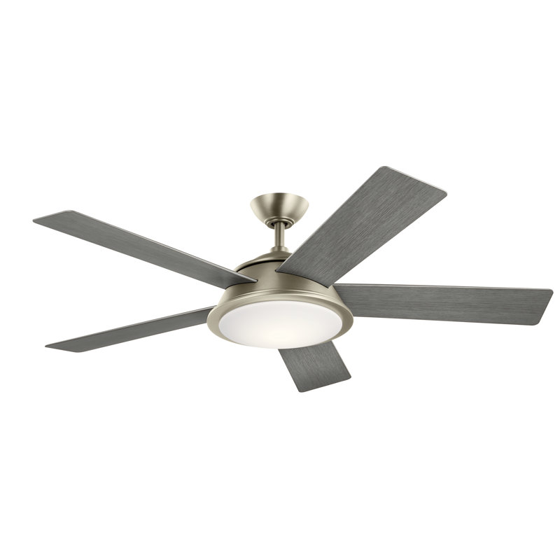 Verdi 56'' Ceiling Fan with LED Lights, Olde Bronze with Weathered Medium Oak Blades