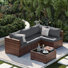 4 - Person Outdoor Wicker Patio Conversation Furniture Set