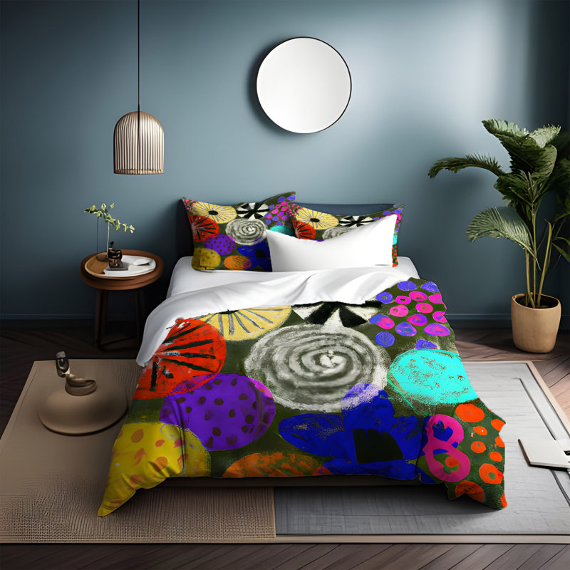 Polyester Duvet Cover, Twin Duvet Cover + 1 Queen Sham