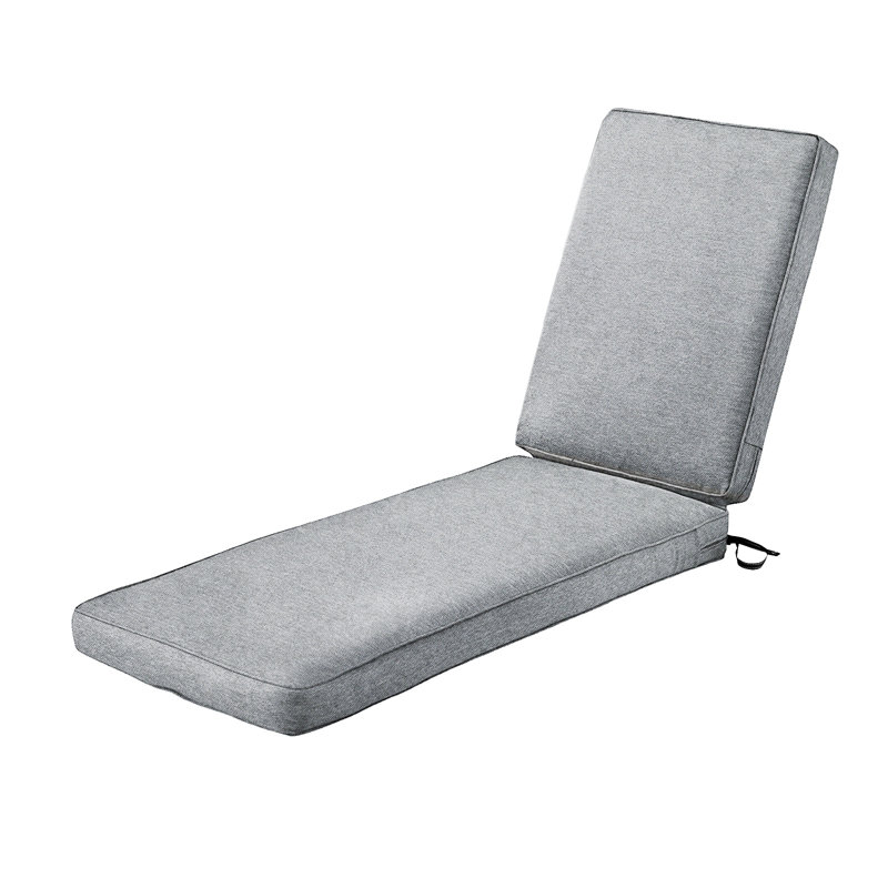 Coussin de dossier / siège d'extérieur, Gris, H 21 po x l 70 po x P 3 po