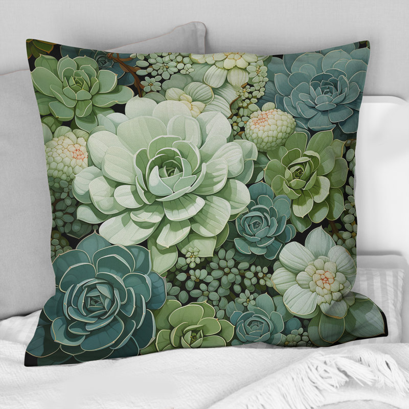 Coussin Green Succulents