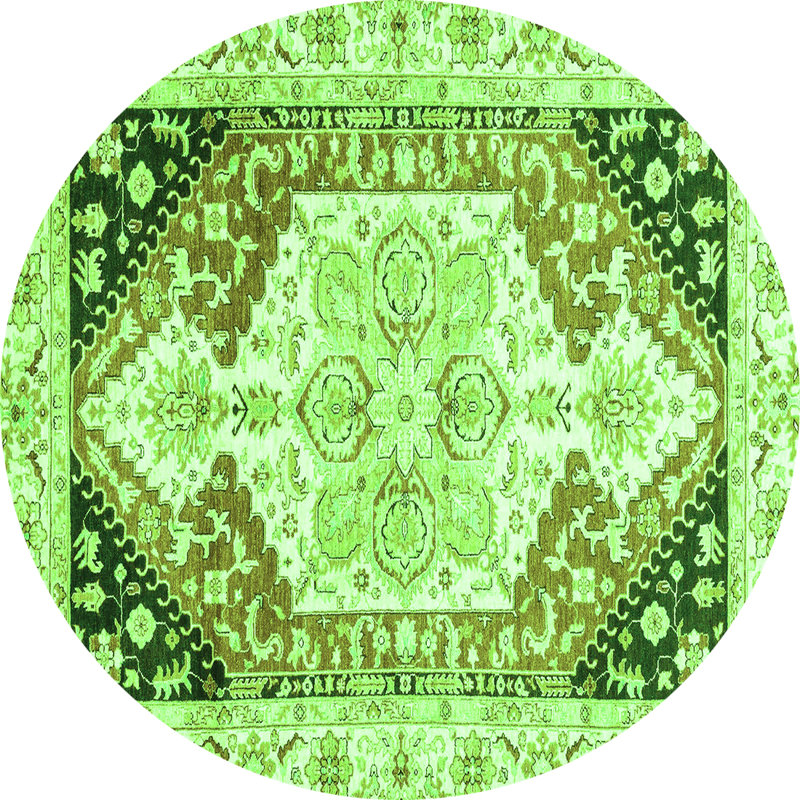 Tapis verts Abstract 2515, Rond 7 pi