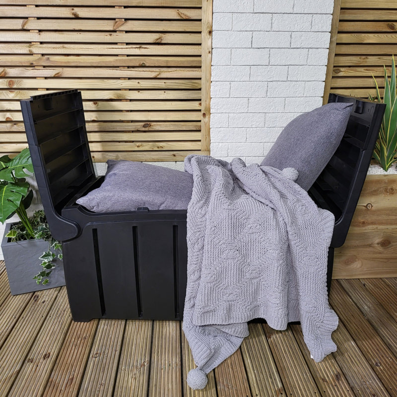 Samuel Alexander 115cm W Plastic Deck Box in Black