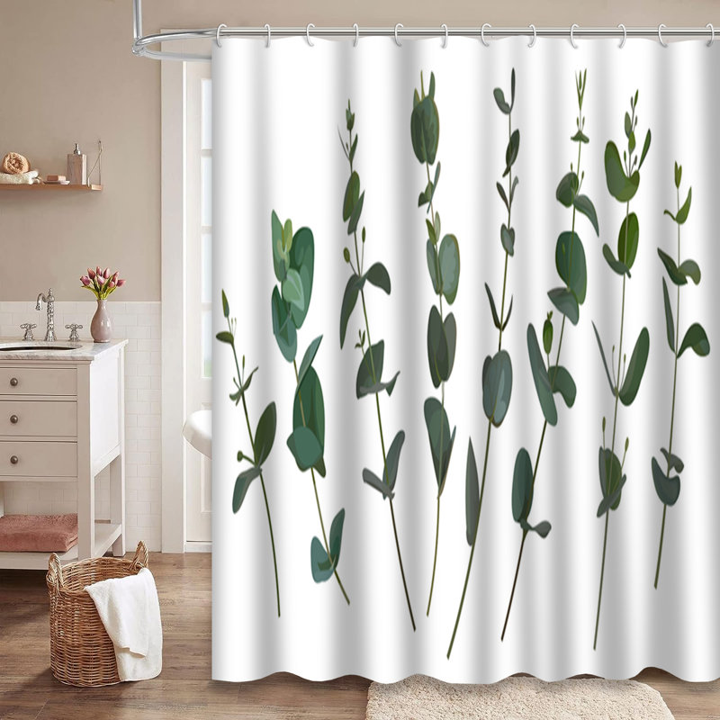 Rideau de douche Eucalyptus, L 72 po x l 84 po