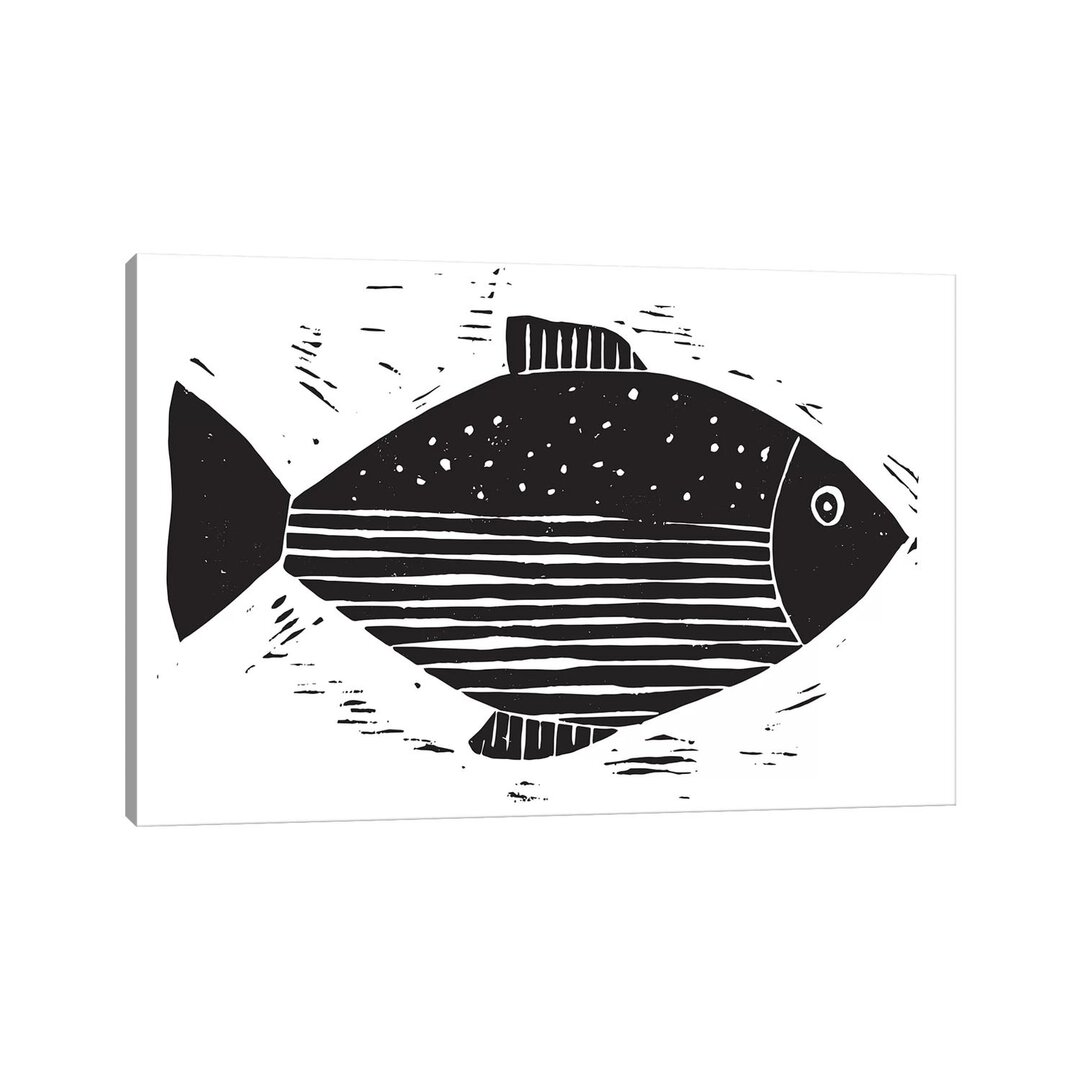 Fish With Lines And Dots von Statement Goods - No Frame Gallery-Wrapped Canvas Giclée on Canvas