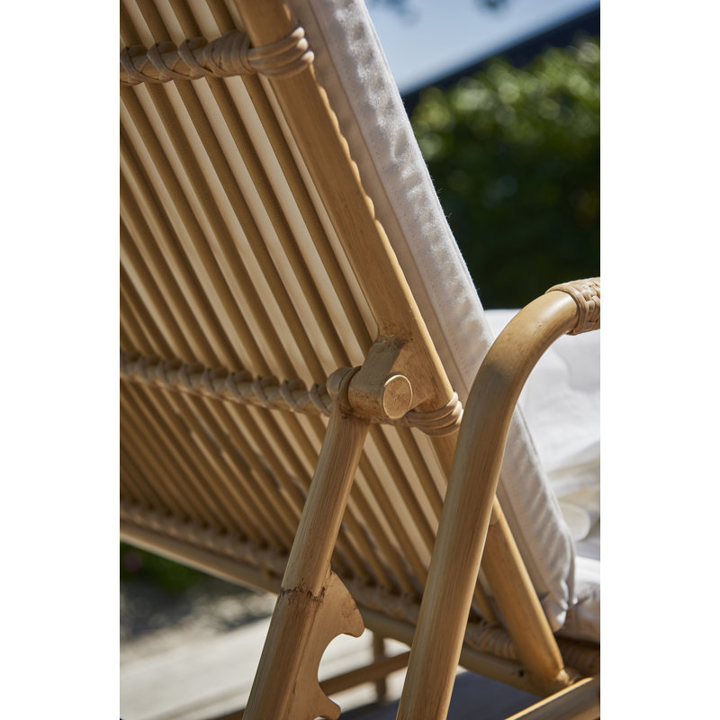 Reuben Josephine Outdoor Sun Lounger, Exterior Natural