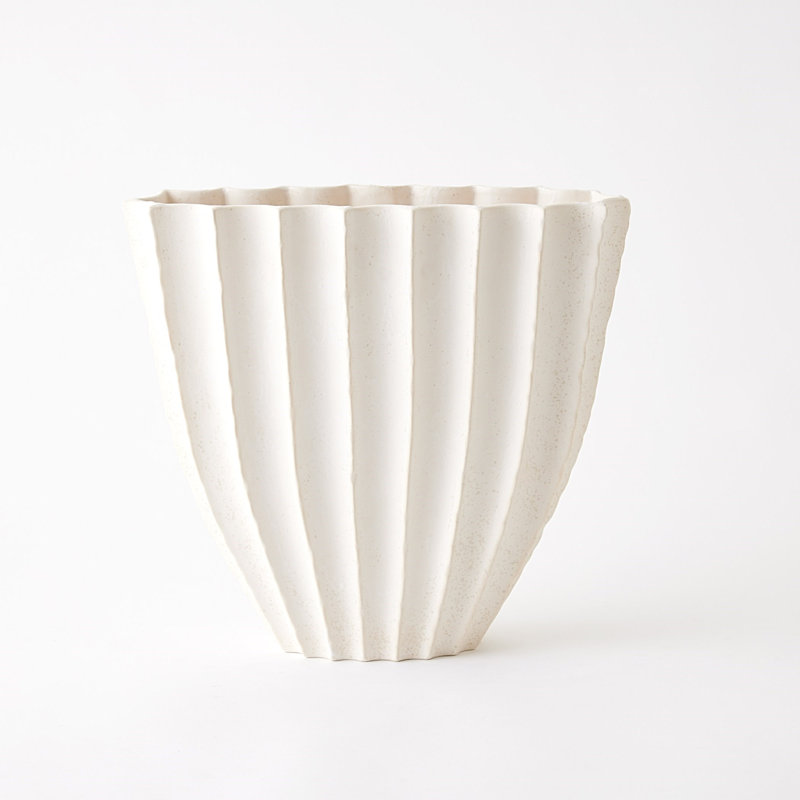 Earthenware Table Vase, 13.75" H x 15" W x 5.5" D