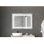 Miroir mural Abriele avec lumières DEL, 3 lumières en mode couleur, gradateur, désembueur, fonction de mémoire pour la salle de bain-1297448503