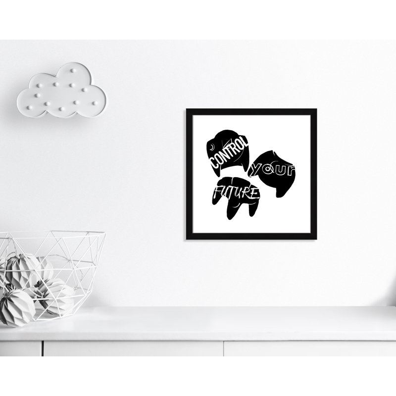 «Control your future», art encadré, H 24,5 po x l 24,5 po x P 0,63 po, Cadre noir