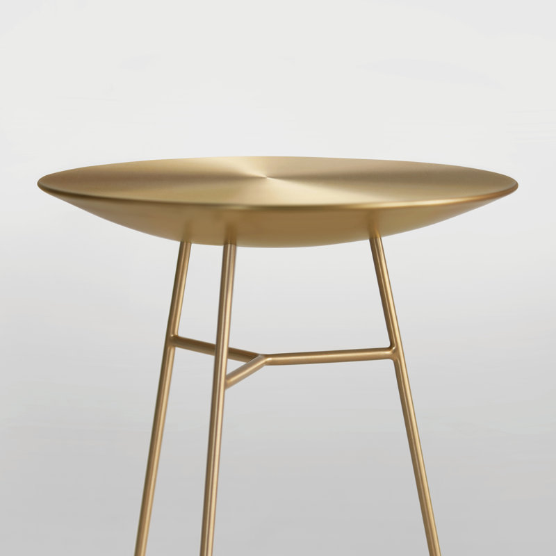 Bassa End Table, Brushed, 18" H x 20" W x 20" D
