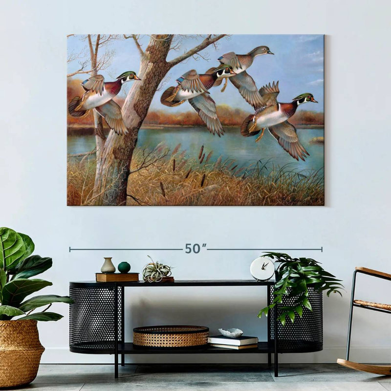 Brampt Flying Wood Ducks, 34" H x 51" W