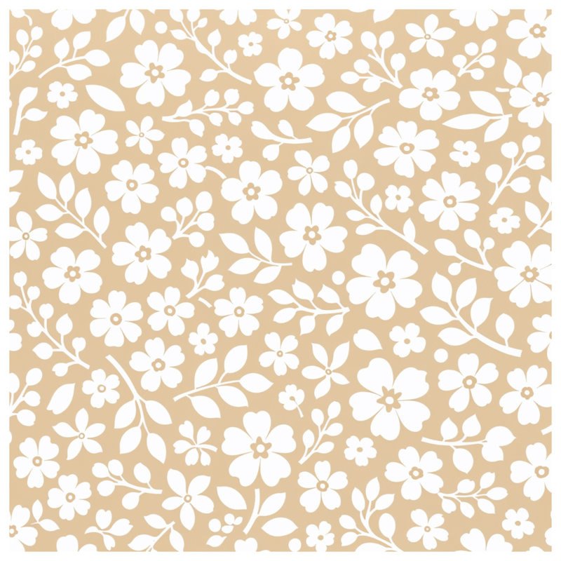Édredon blanc à motif floral, Simple extra long