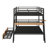 Bunk Bed With Built-In Desk, Light And 2 Drawers