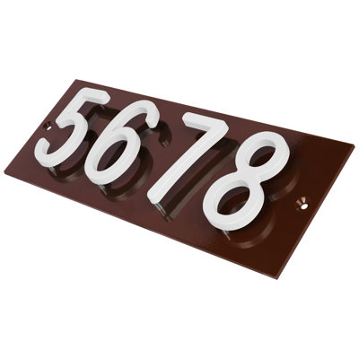 Colourtree Personalized 4-Digit Floating House Numbers Horizontal Street Address Wall Plaque – Custom Horizontal Outdoor Home Sign