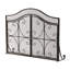 Pare-étincelles contemporain, fer, maille diamantée fine, H 31,86 po x l 43,25 po, cloison de foyer mat, cadre en fer, cuivre