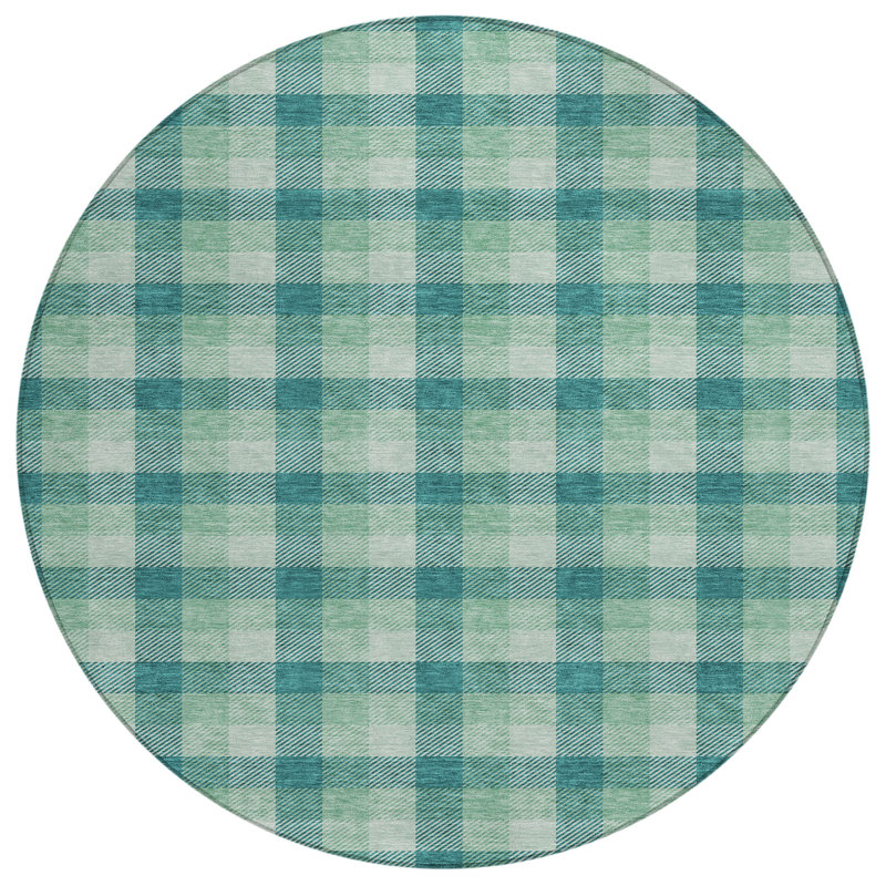 Nahlia Blue Washable Indoor-Outdoor Rug - , 3' x 5'