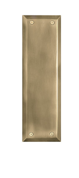 New York Pull/Pull Plate, Antique Brass