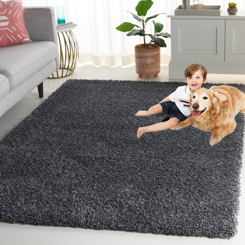 Delane Dark Gray Area Rug, Rectangle 5'3" x 7'6"