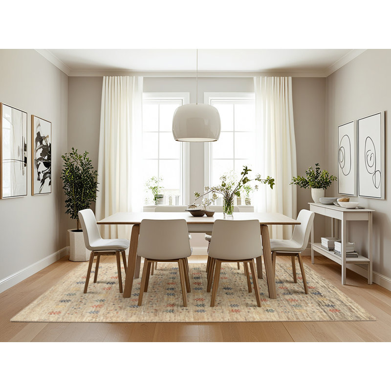 Surface beige contemporaine tapis, Rectangle 7 pi x 10 pi