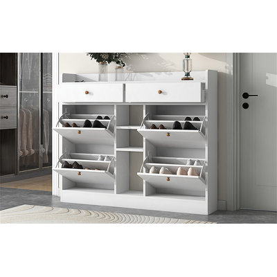 16 Pair Shoe Storage Cabinet