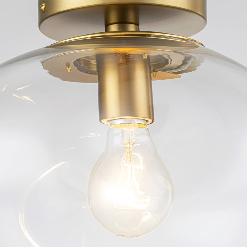 Plafonnier encastré en verre 1 lumière Globe