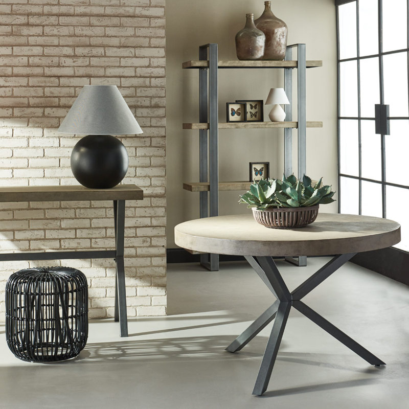Letta Round Metal Base Dining Table