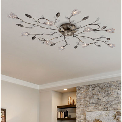 Monhollan Glass Semi Flush Mount