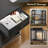 Computer Desk With  Led Lights And Power Outlets, Gaming Desk With Monitor Stand,Home Office Writing Desk With Storage And 2 Shelves-367572252-367572249