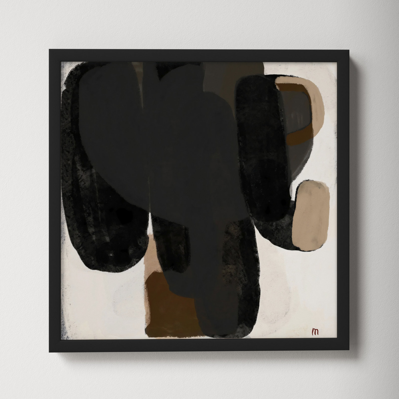 Abstract No. 2 Print, Black, 16" H x 16" W x 1.25" D