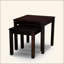 Ensemble de 2 tables gigognes polyvalentes en eucalyptus pour l'extérieur