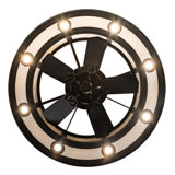 Smythe Craftsman Downrod Flush Mount Ceiling Fan