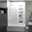 Whiston 32 In. x 56-15/16 In. Pivot Bath Screen in Silver Frame Finish with Smooth/Clear Glass Texture Tub Door