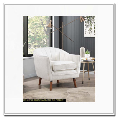 Mid-Century Chair with Channel Stitched Back