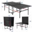 Table de ping-pong pliable portative 8 pieds intérieur / extérieur 8 pieds, ensemble de tennis de table en bois aggloméré de 12 mm avec filet 2 raquettes 3 balles, jeu professionnel pour adultes