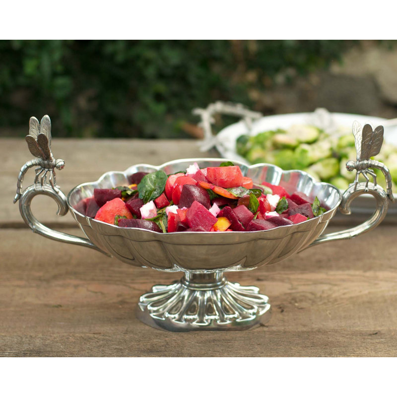 Garden Friends Pewter Salad Bowl
